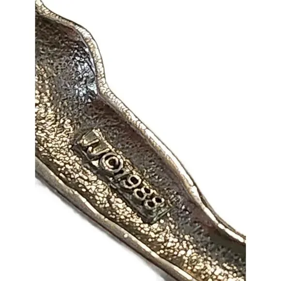 Art Deco Style Dancer Silhouette Brooch by JJ Jonette, 3" Long - Picture 5 of 10